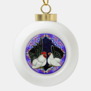 Japanischer Bantam Circle Keramik Kugel-Ornament