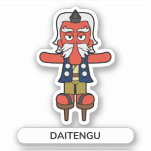 Japanischer Bergkrieger Daitengu Aufkleber