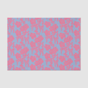 Japanischer Blumendruck - Rosa und Lila Gewebe Seidenpapier