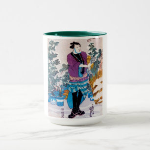 Japanischer Bonsai Master, Kuniyoshi, Ukiyo-e Tasse
