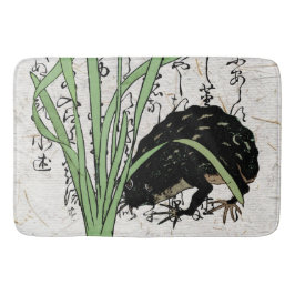 Japanischer Botanischer Frosch Toad im achtzehnten Badematte