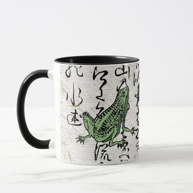 Japanischer Botanischer Frosch Toad im achtzehnten Tasse (Links)