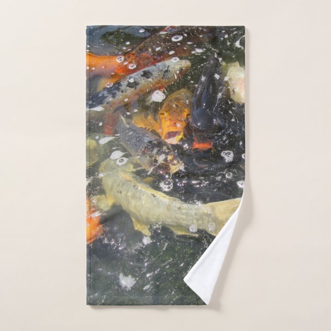 Japanischer Carp Koi Fisch schwimmen Badhandtuch Set (Handtuch)