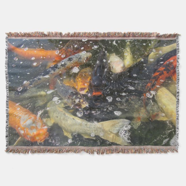 Japanischer Carp Koi Fisch schwimmen Decke (Vorderseite)