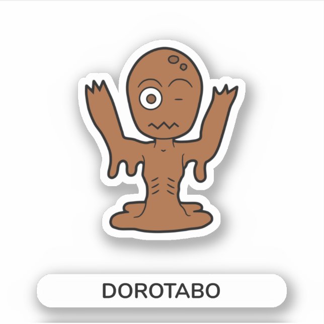 Japanischer Cartoon Mud Yokai Dorotabo Aufkleber (Vorderseite)