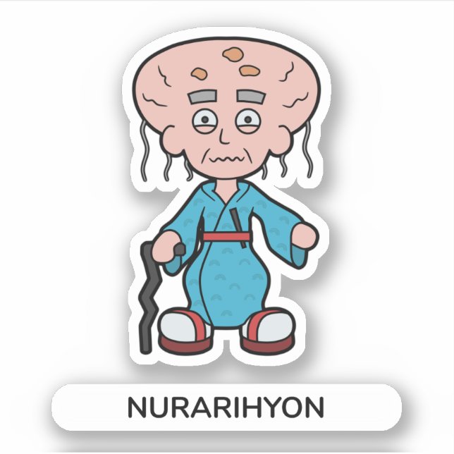 Japanischer Cartoon Yokai Monster Nurarihyon Aufkleber (Vorderseite)