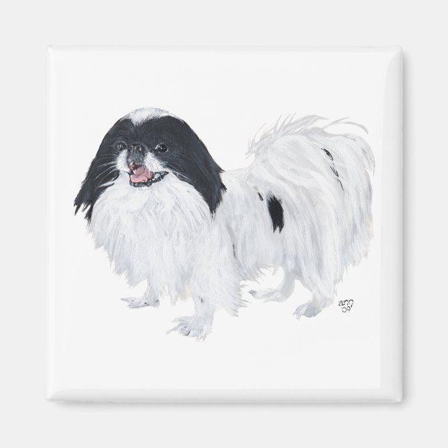 Japanischer Chin Dog Magnet (Vorne)