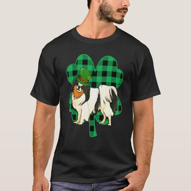 Japanischer Chin Leprechaun St Patricks Day Lucky  T-Shirt (Vorderseite)
