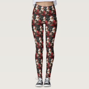 Japanischer Chin mit Weihnachtsfeiertag Leggings