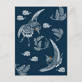 Japanischer Crane Couple Postkarte