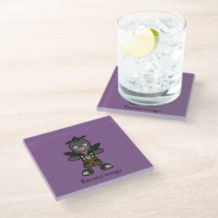 Japanischer Crow Tengu: Cartoon Yokai Glasuntersetzer