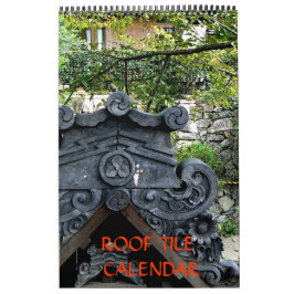 Japanischer Dach-Fliesen-Kalender Kalender