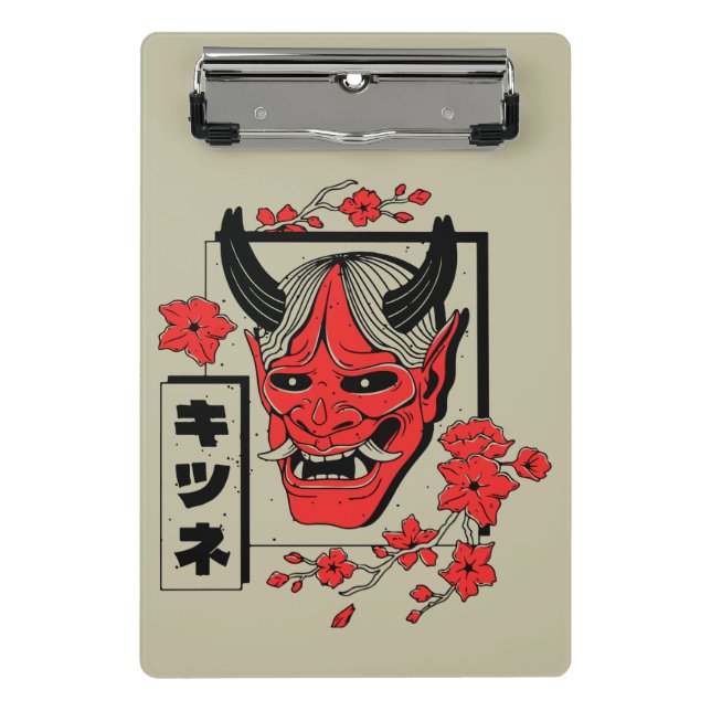 japanischer Dämon Mini Klemmbrett (Vorderseite)