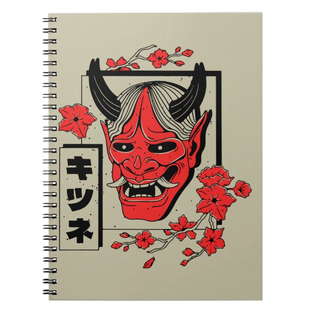 japanischer Dämon Notizblock (Vorderseite)
