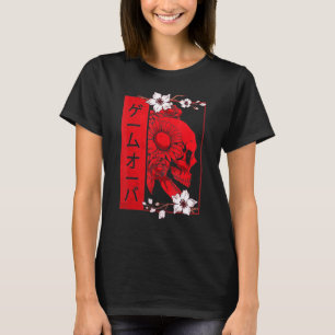 Japanischer Dämonengefecht Skull Devil Oni Harajuk T-Shirt