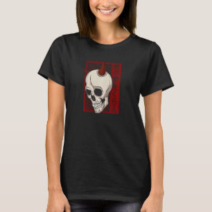 Japanischer Demon Face Skull Shirt Oni Harajuku Pu