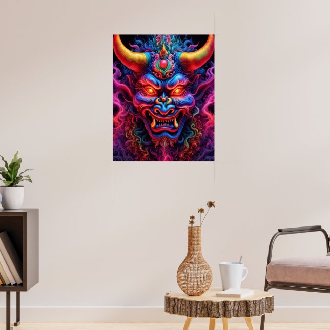 japanischer Demon Poster (Wohnzimmer 3)