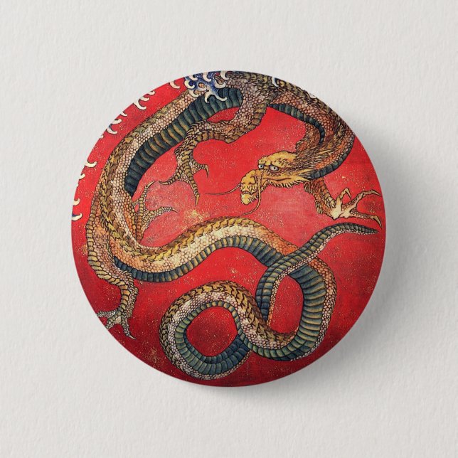 Japanischer Drache Button (Vorderseite)