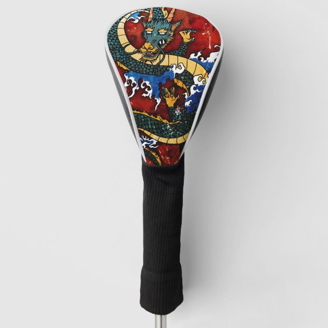 Japanischer Drache Golf Headcover (Vorderseite)