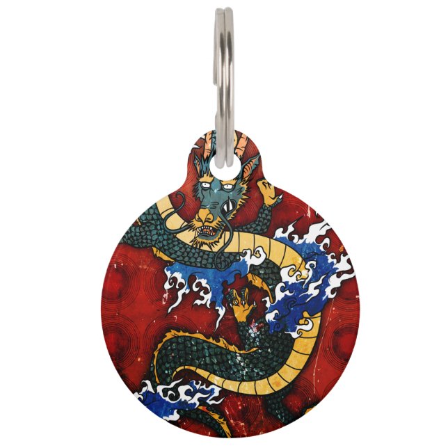 Japanischer Drache Haustiermarke (Vorderseite)