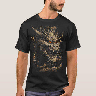 Japanischer Drache Japanische Kunst Grafik T-Shirt