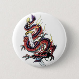 Japanischer Drache Katana Suis Riu Button