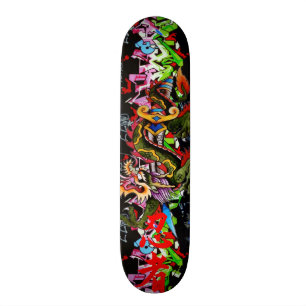 Japanischer Drache mit KanjiGraffitiSkateboard Skateboard