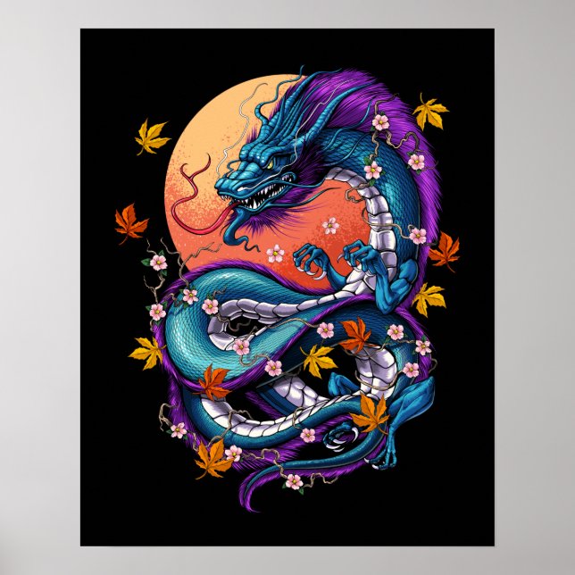 Japanischer Drache Poster (Vorne)