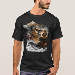 Japanischer Drache Samurai Warrior T-Shirt