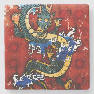 Japanischer Drache Steinuntersetzer