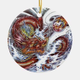 Japanischer Drache Tattoo Design Keramikornament