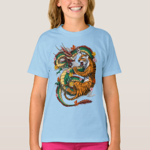 Japanischer Drache Tiger Battle T-Shirt