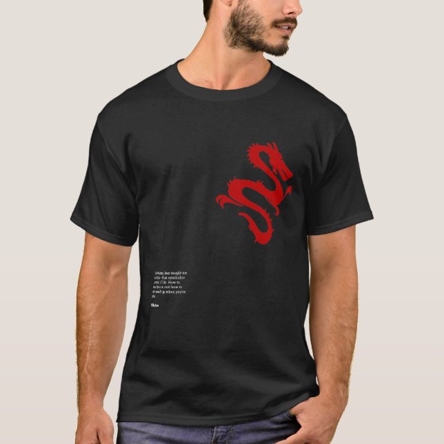japanischer Dragon-T - Shirt für Skateboarder mit  (Vorderseite)