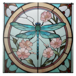 Japanischer Dragonfly Deko aus Glas Fliese
