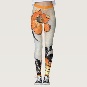 JAPANISCHER DRUCK DER BLUME DRUCKTE LEGGINGS