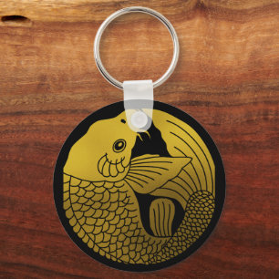 Japanischer Familienwappen-Carp Schlüsselanhänger