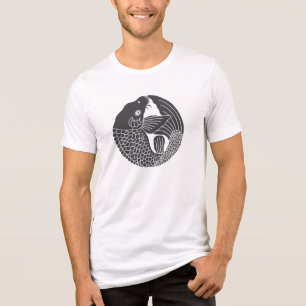 Japanischer Familienwappen-Carp Tri-Blend Shirt