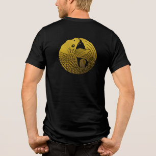 Japanischer Familienwappen-Carp Tri-Blend Shirt