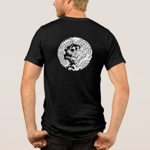 Japanischer Familienwappen-Drache Tri-Blend Shirt