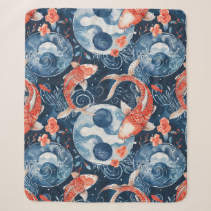 Japanischer Fisch in Wasserfarbe Sherpadecke