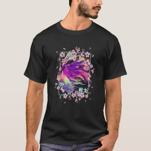 Japanischer Fisch Kirschblüten Sakura Baum Japanis T-Shirt
