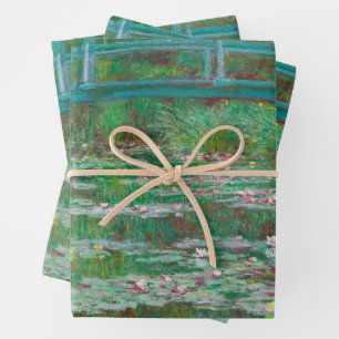 japanischer Footbridge Claude Monet Impressionist Geschenkpapier Set