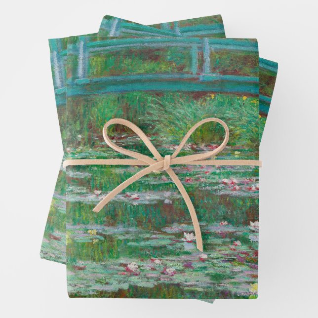 japanischer Footbridge Claude Monet Impressionist Geschenkpapier Set (Beispiel)