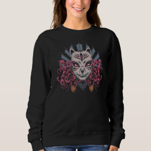 Japanischer Fox Maske Kitsune Tattoo Art Shinto Sweatshirt