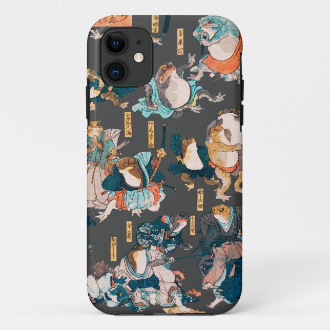 Japanischer Frog ukiyo-e Froggies Case-Mate iPhone Hülle (Rückseite)