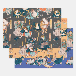 Japanischer Frog ukiyo-e Froggies Geschenkpapier Set