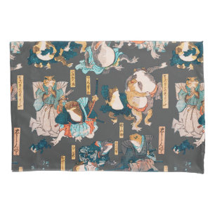Japanischer Frog ukiyo-e Froggies Kissenbezug
