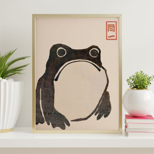 Japanischer Frosch-Kunstdruck   Stil von Matsumoto Poster