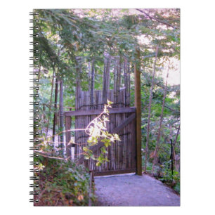 Japanischer Garten Bamboo Gate Note Book Notizblock