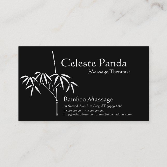 Japanischer Garten Bamboo Visitenkarte (Vorderseite)